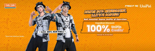 Dapatkan DISKON 100% Voucher UniPin + 90% Item FF hanya di Dan+Dan!